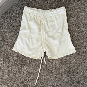 MNML LA White Drawstring Athletic Shorts